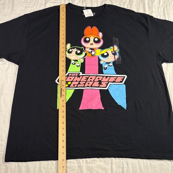 The Powerpuff Girls Cartoon Network Black Graphic T-Shirt XXL NWT - Picture 9 of 13